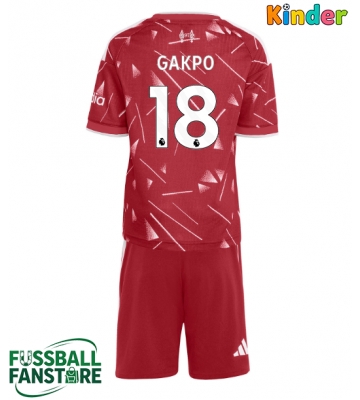 Liverpool Cody Gakpo #18 Replik Heimtrikot Kinder 2026-27 Kurzarm (+ Kurze Hosen)